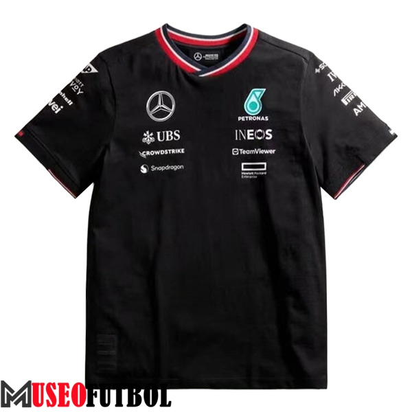 Camiseta de manga corta F1 Mercedes Benz Team Negro 2024