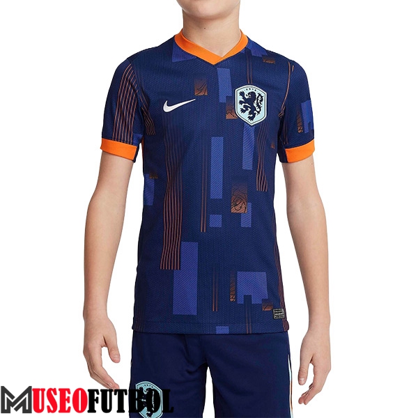 Camisetas De Futbol Países Bajos Ninos Segunda UEFA Euro 2024