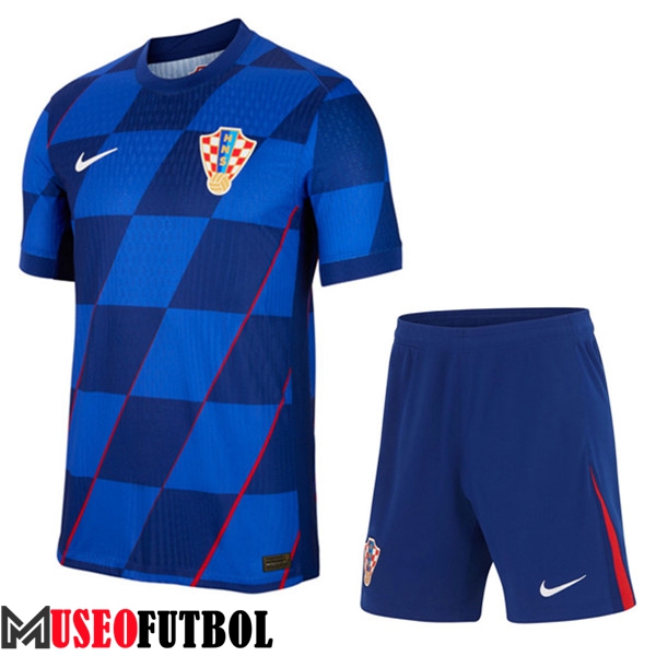 Camisetas Futbol Croacia Segunda + Cortos UEFA Euro 2024