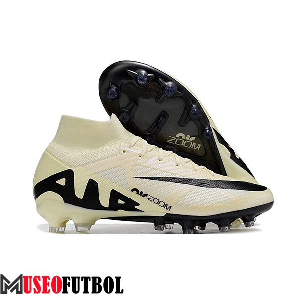 Nike Botas De Fútbol Air Zoom Mercurial Superfly IX Elite AG Beige/Negro