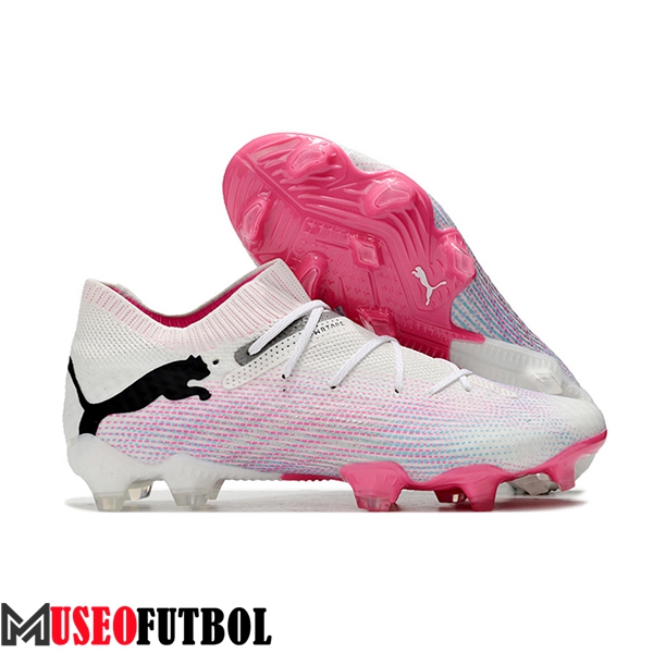 PUMA Botas De Fútbol Puma FUTURE 7 ULTIMATE FG/AG Blanco/Negro/Rosa