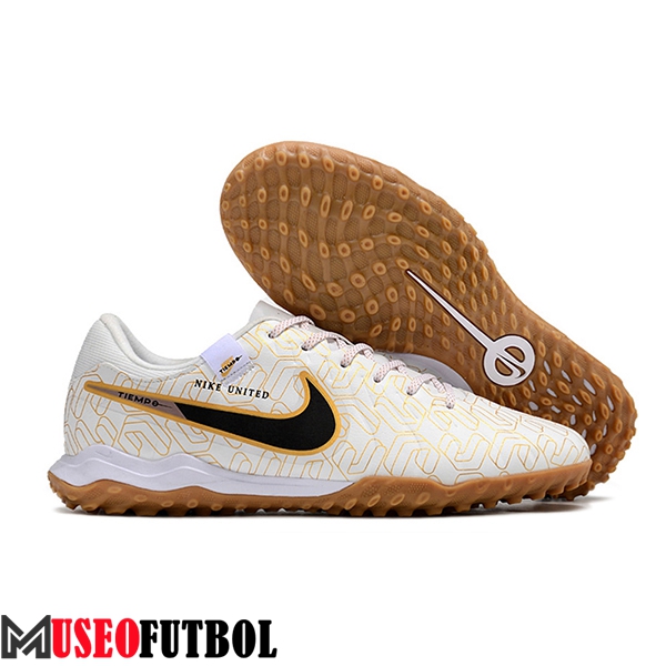 Nike Botas De Fútbol Tiempo Legend X Academy TF Beige/Negro