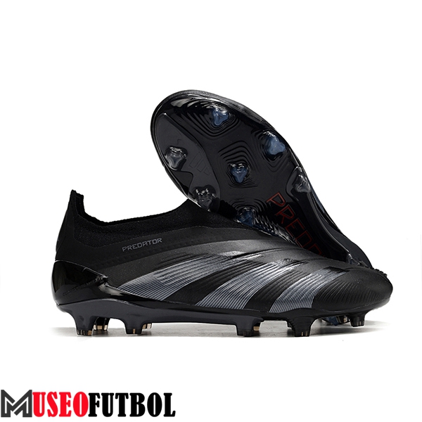 Adidas Botas De Fútbol PREDATOR ELITE LACELESS BOOTS FG Negro/Gris