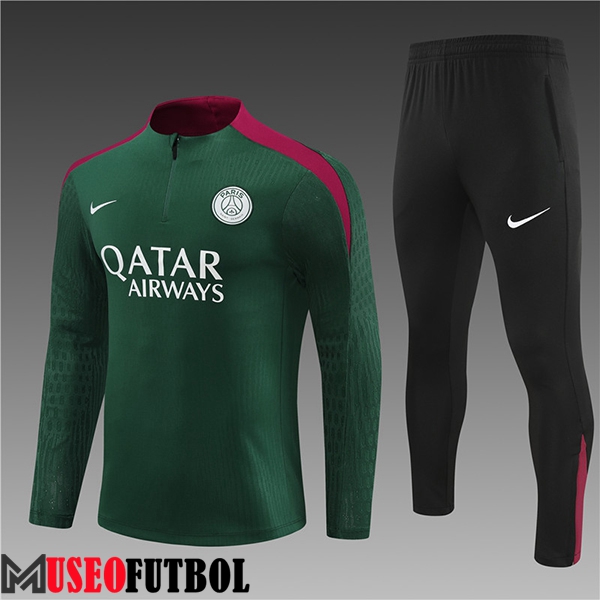 Chandal Equipos De Futbol PSG Ninos Verde/Rojo/Negro 2024/2025