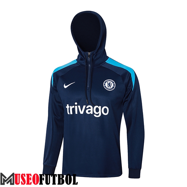 Sudadera De Entrenamiento Capucha FC Chelsea Azul 2024/2025