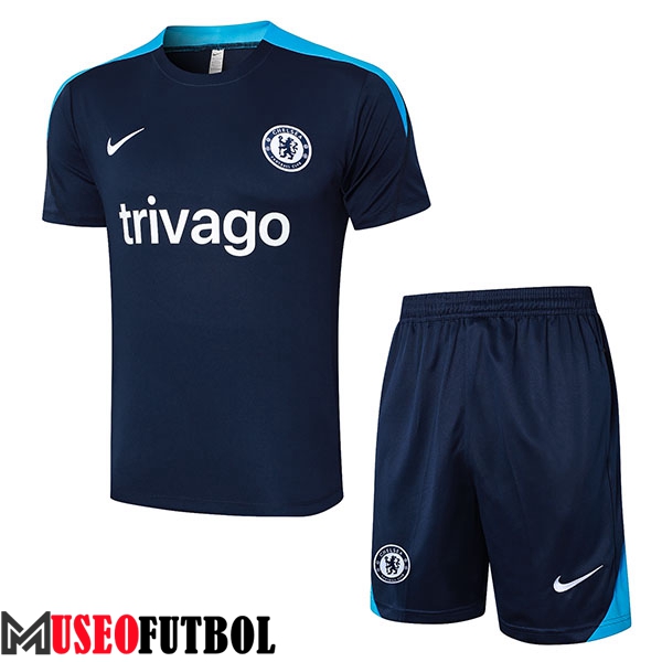 Camiseta Entrenamiento + Cortos FC Chelsea Azul Oscuro 2024/2025