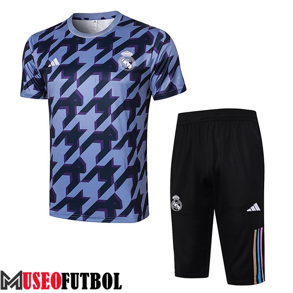 Camiseta Entrenamiento + Cortos Real Madrid Negro/Violeta 2024/2025