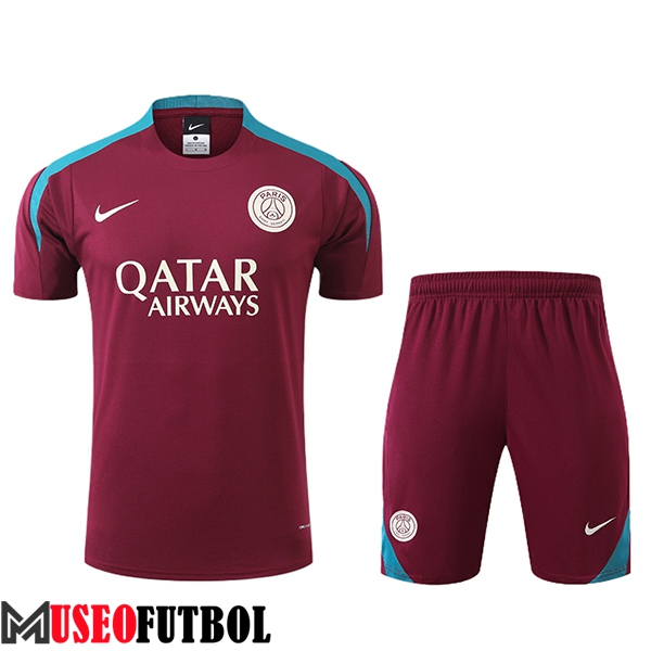 Camiseta Entrenamiento + Cortos PSG Violeta 2024/2025