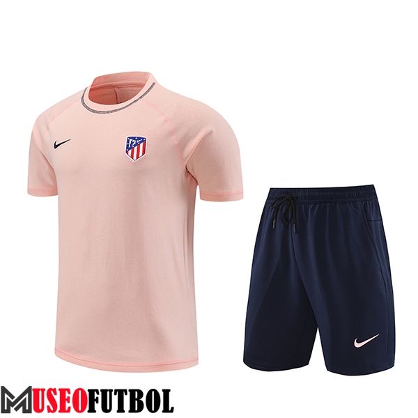 Camiseta Entrenamiento + Cortos Atletico Madrid Rosa 2024/2025