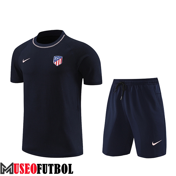 Camiseta Entrenamiento + Cortos Atletico Madrid Negro 2024/2025