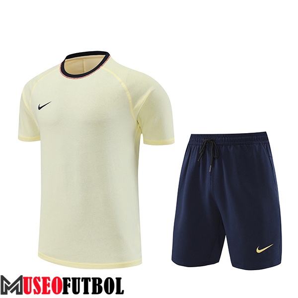 Camiseta Entrenamiento + Cortos Nike Beige 2024/2025