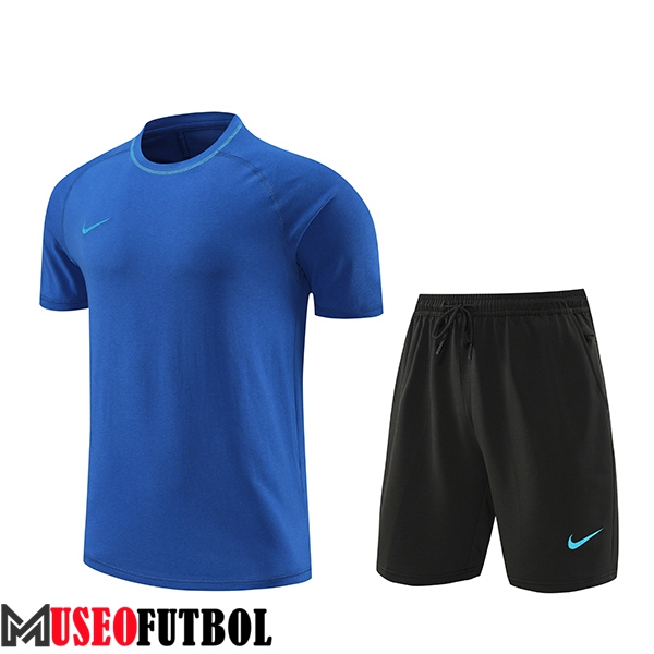 Camiseta Entrenamiento + Cortos Nike Azul 2024/2025