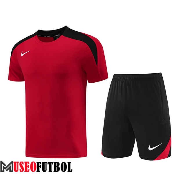 Camiseta Entrenamiento + Cortos Nike Rojo/Negro 2024/2025