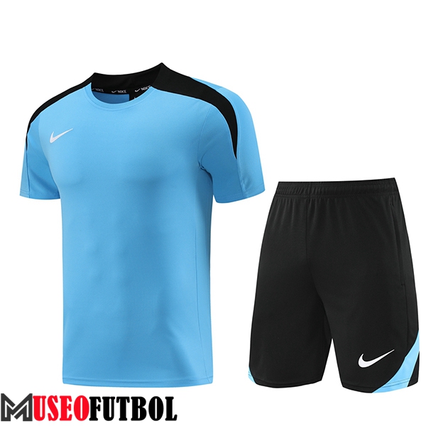 Camiseta Entrenamiento + Cortos Nike Azul/Negro 2024/2025