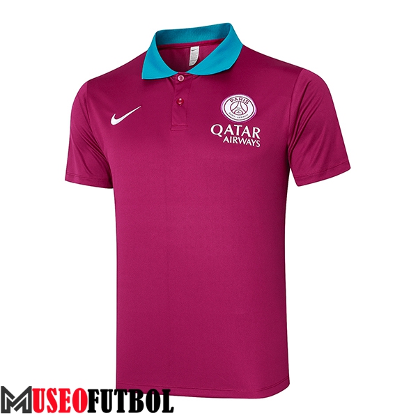 Camiseta Polo PSG Violeta/Negro 2024/2025