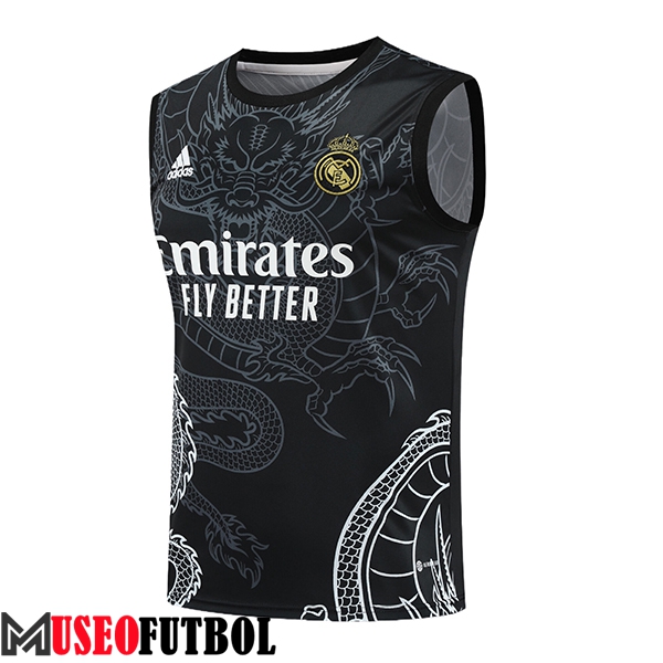 Chalecos De Futbol Real Madrid Negro/Gris/Blanco 2024/2025