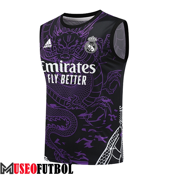 Chalecos De Futbol Real Madrid Violeta/Negro 2024/2025