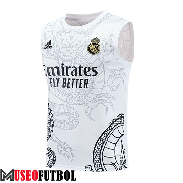 Chalecos De Futbol Real Madrid Blanco/Negro 2024/2025