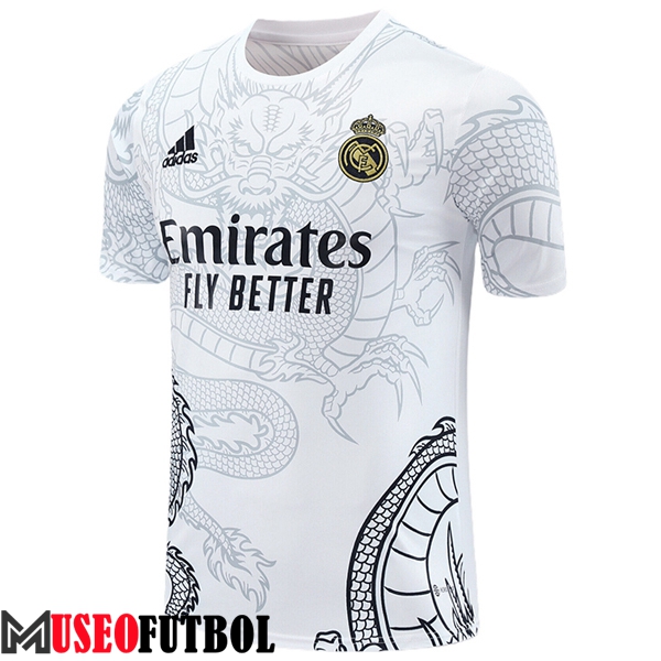 Camiseta Entrenamiento Real Madrid Blanco/Negro 2024/2025