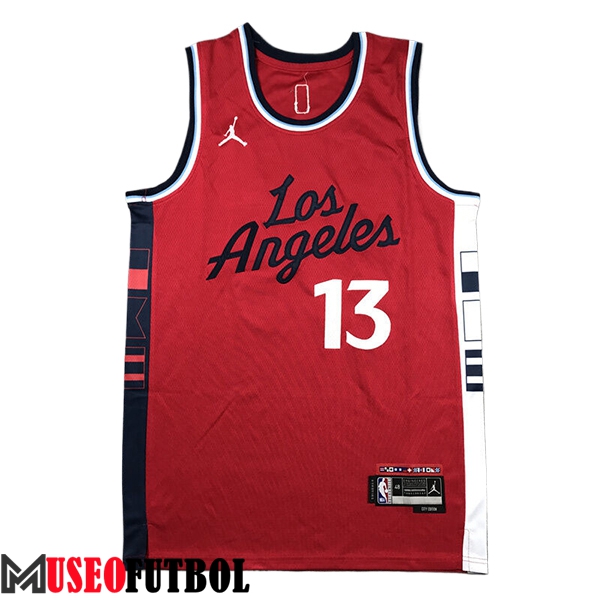 Camisetas De Futbol Los Angeles Clippers (GEORGE #13) 2024/25 Rojo/Blanco/Negro