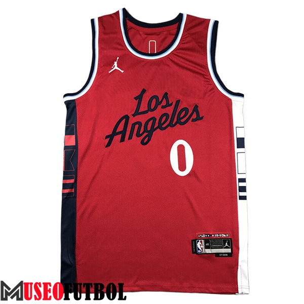 Camisetas De Futbol Los Angeles Clippers (WESTBROOK #0) 2024/25 Rojo/Blanco/Negro