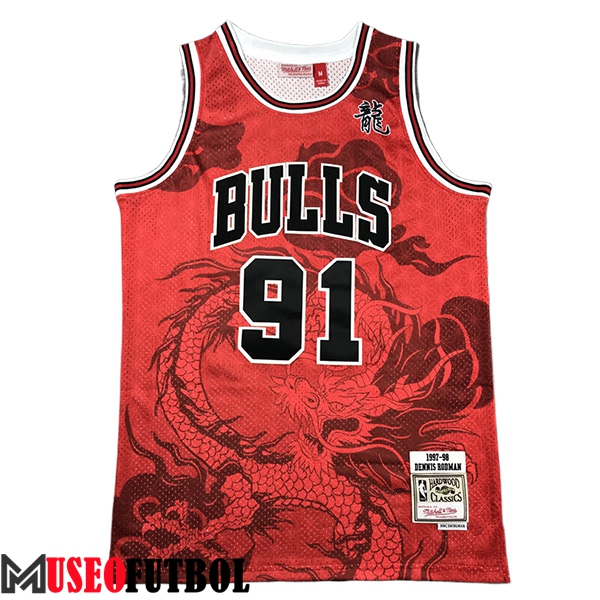 Camisetas De Futbol Chicago Bulls (RODMAN #91) 2024/25 Rojo