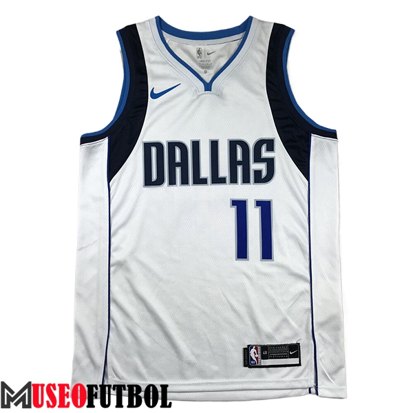 Camisetas De Futbol Dallas Mavericks (IRVING #11) 2024/25 Blanco/Negro/Azul