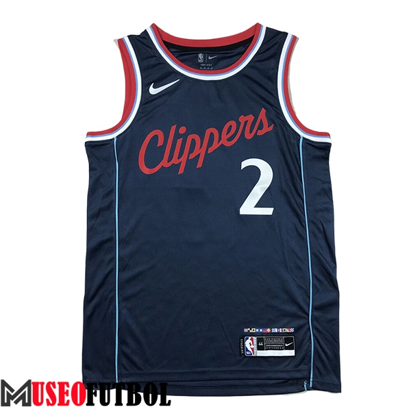 Camisetas De Futbol Los Angeles Clippers (LEONARD #2) 2024/25 Azul Oscuro