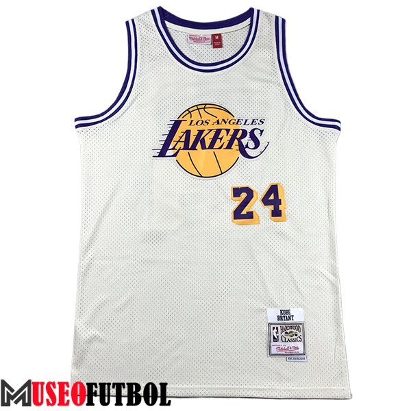 Camisetas De Futbol Los Angeles Lakers (BRYANT #24) 2024/25 Blanco/Amarillo/Violeta