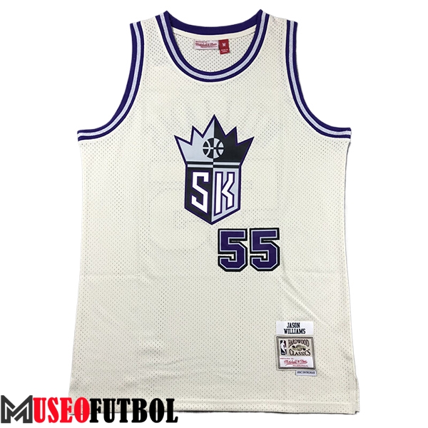 Camisetas De Futbol Sacramento Kings (WILLIAMS #55) 2024/25 Blanco/Violeta