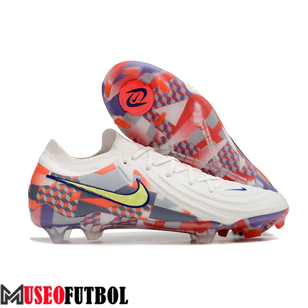 Nike Botas De Fútbol Phantom Luna Elite NU FG Blanco/Gris/Naranja -02