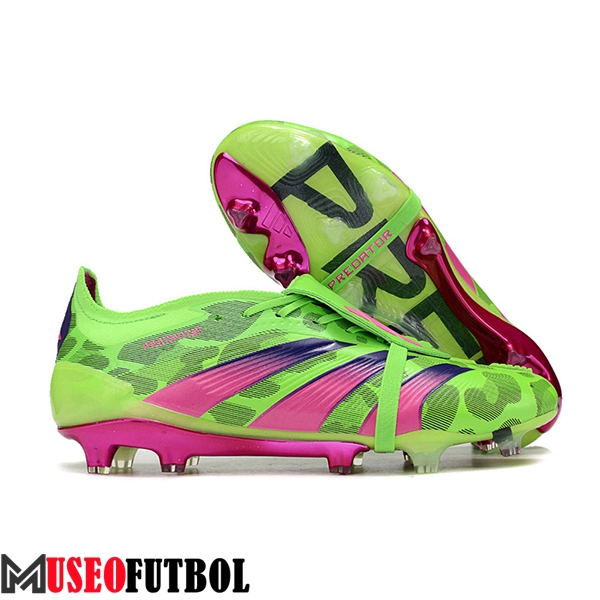 Adidas Botas De Fútbol Predator Elite Tongue FG Verde/Violeta/Gris