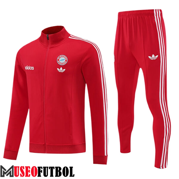 Chandal Equipos De Futbol Chaquetas Futbol Bayern Munich Rojo 2024/2025