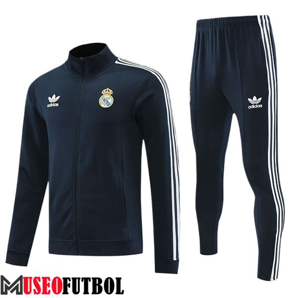 Chandal Equipos De Futbol Chaquetas Futbol Real Madrid Negro 2024/2025