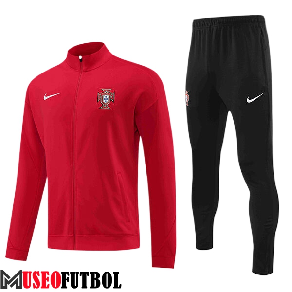 Chandal Equipos De Futbol Chaquetas Futbol Portugal Rojo 2024/2025