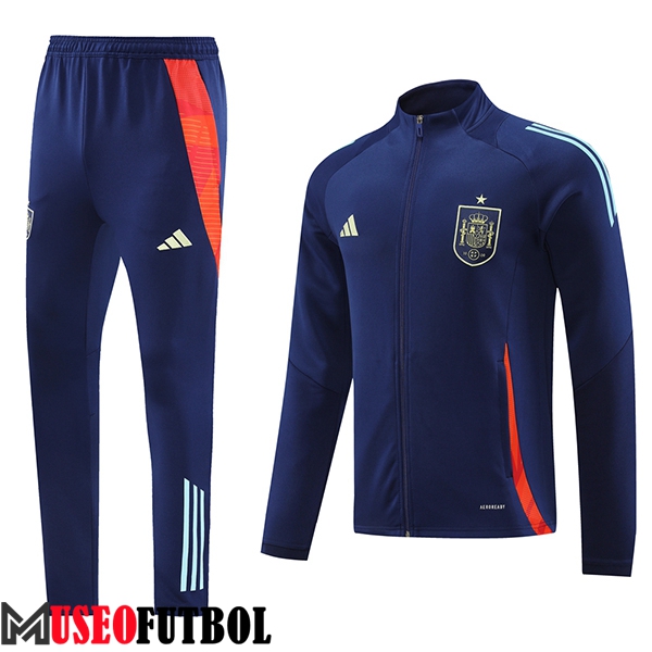 Chandal Equipos De Futbol - Chaqueta España Azul Oscuro 2024/2025