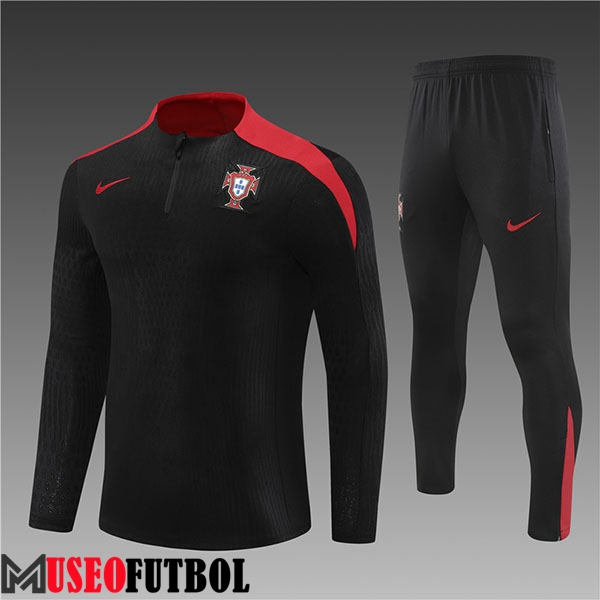 Chandal Equipos De Futbol Portugal Ninos Negro/Rojo 2024/2025