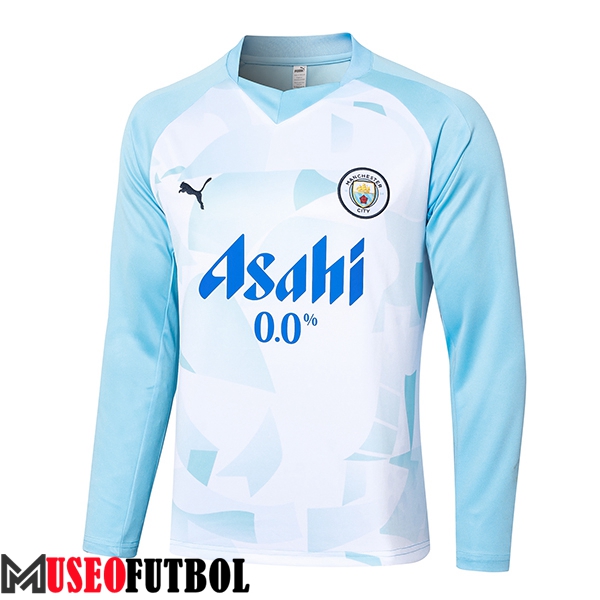 Sudadera De Entrenamiento Manchester City Blanco/Azul 2024/2025