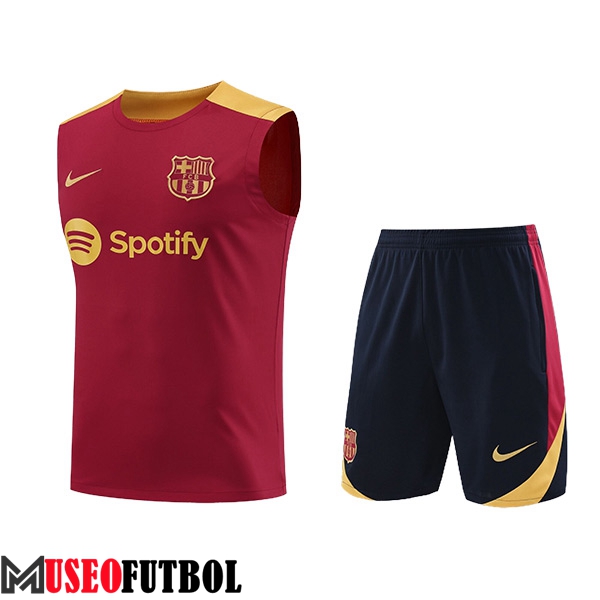 Camiseta Entrenamiento sin mangas FC Barcelona Rojo/Amarillo 2024/2025