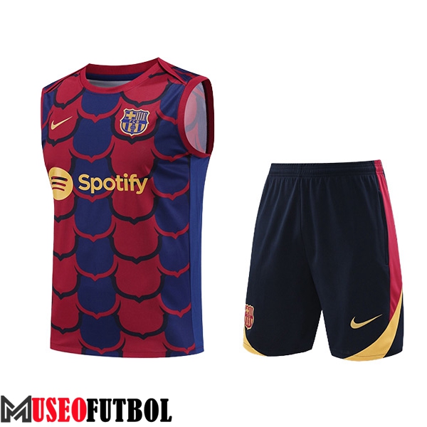 Camiseta Entrenamiento sin mangas FC Barcelona Azul/Rojo 2024/2025