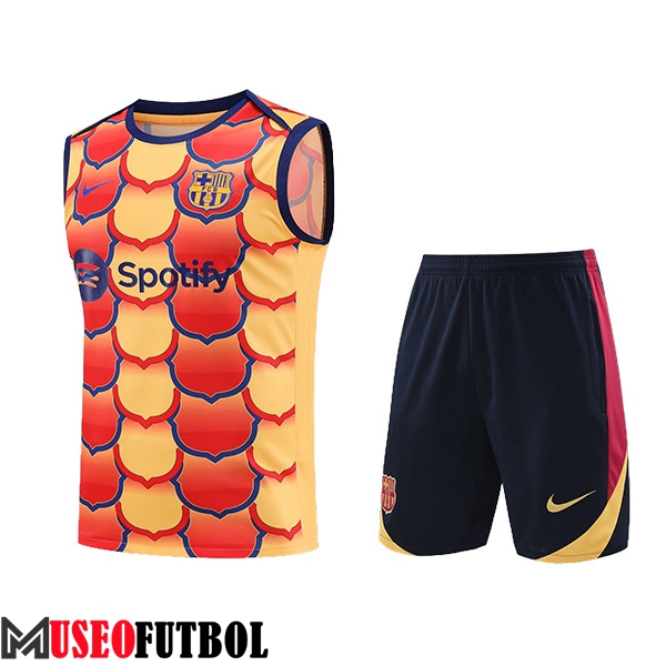 Camiseta Entrenamiento sin mangas FC Barcelona Naranja/Rojo 2024/2025