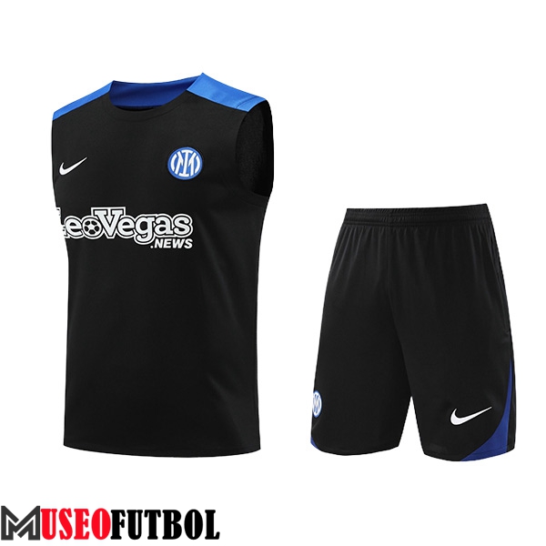 Camiseta Entrenamiento sin mangas Inter Milan Negro/Azul 2024/2025