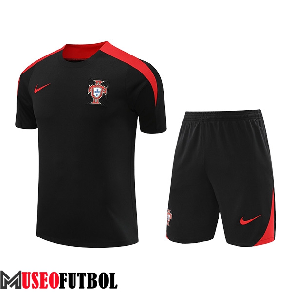 Camiseta Entrenamiento Portugal Negro/Rojo 2024/2025