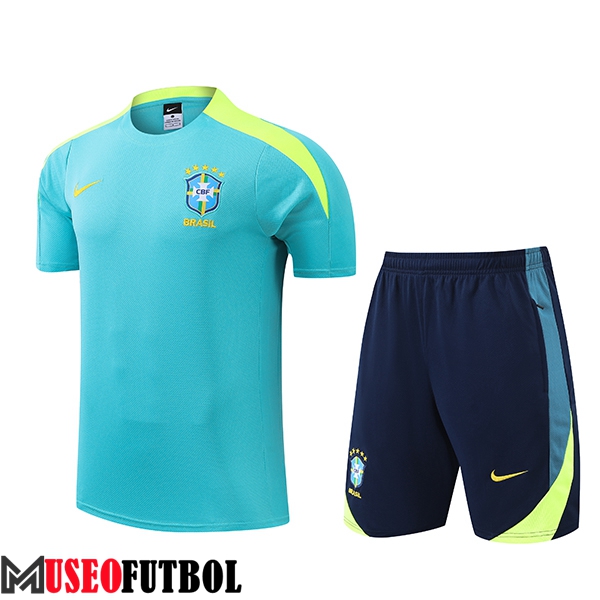 Camiseta Entrenamiento Brasil Azul/Verde 2024/2025