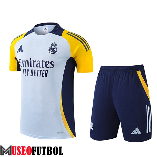 Camiseta Entrenamiento Real Madrid Blanco/Azul/Amarillo 2024/2025