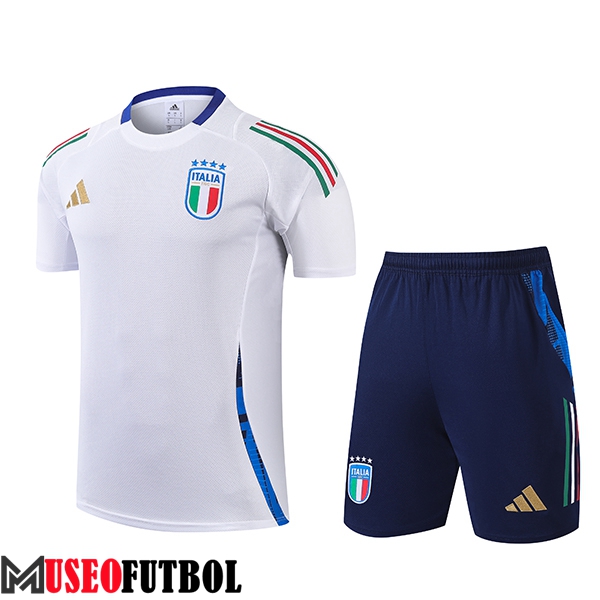 Camiseta Entrenamiento Italia Blanco/Azul 2024/2025