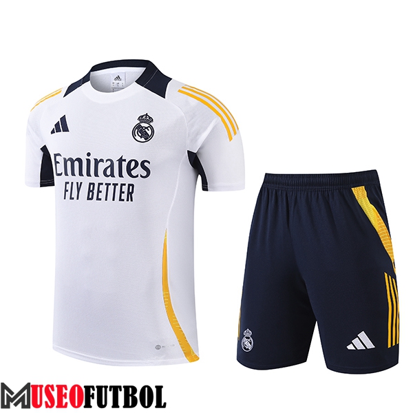 Camiseta Entrenamiento Real Madrid Blanco/Negro/Amarillo 2024/2025