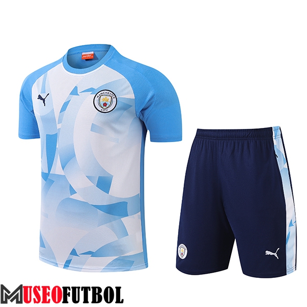 Camiseta Entrenamiento Manchester City Azul/Blanco 2024/2025