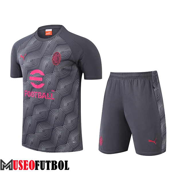 Camiseta Entrenamiento AC Milan Gris/Rosa 2024/2025