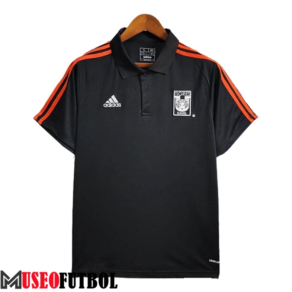 Camiseta Polo Tigres UANL Negro/Naranja 2024/2025